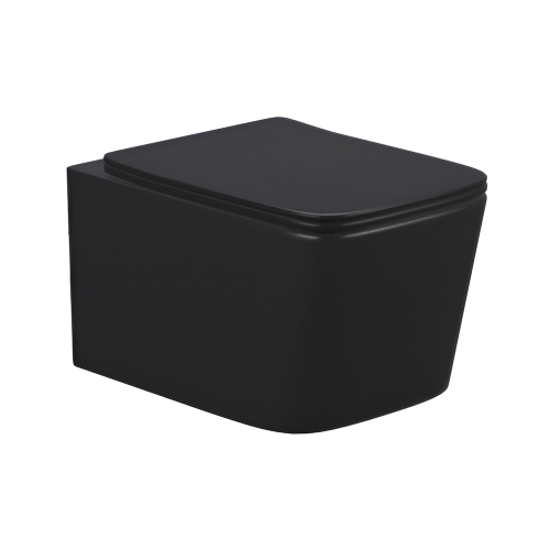 Унитаз подвесной AVS Вектор безободковый, черный матовый