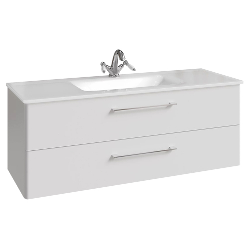 Тумба 1200 2ящ подвес + раковина OW15 стекл Белый ACCORD CAPRIGO