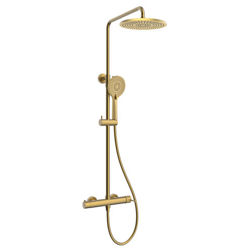 Душевая стойка AVS Pulse брашированное золото