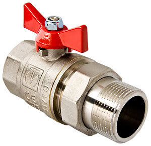 Кран с американкой 1/2 красный Valtec VT.227.N Кран с американкой 1/2 красный Valtec VT.227.N