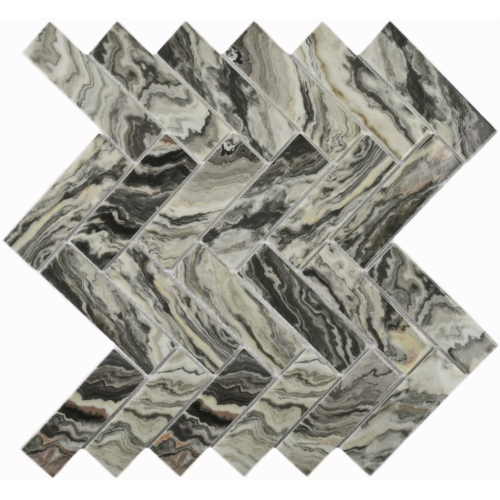 Мозаика Bonaparte Hadar Grey 26,8x28,6 стеклянная