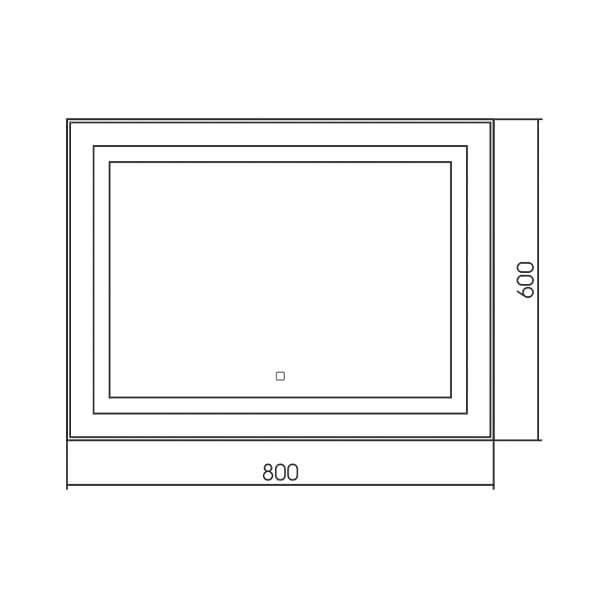 Зеркало с подсветкой AVS Торренс 80x60 см