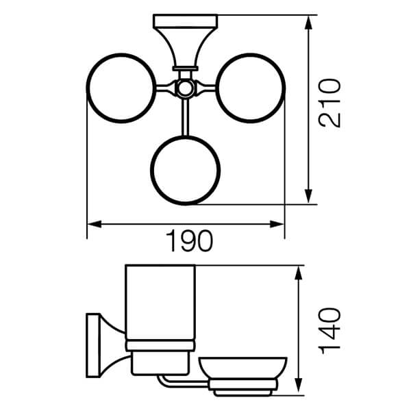 Стакан двойной Gialetta Veragio VR.GIL-6443.BR