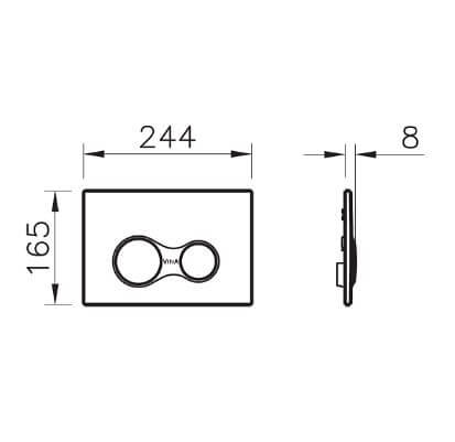 Кнопка смыва Sirius VITRA 740-0485 