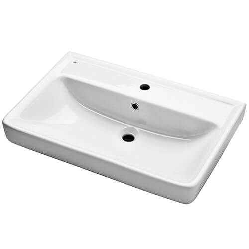 Тумба 700 2ящ + Раковина Q70 Белый мат Lande DIBORG