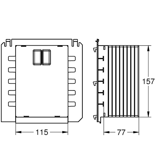 Ревизионный короб для крепления малых панелей смыва 40911000