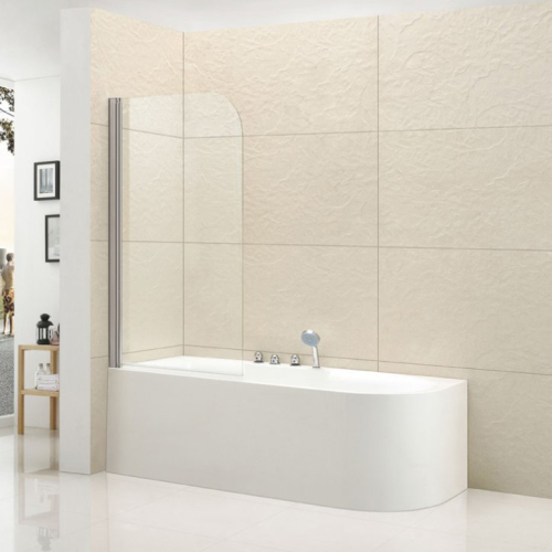 Шторка на ванну Cezares Eco ECO-O-V-1-80/140-C-Cr 80 профиль хром, прозрачное стекло