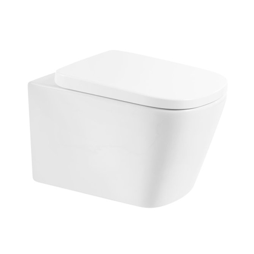 Унитаз подвесной BelBagno Albano BB120CHR+BB120SC безободковый, белый