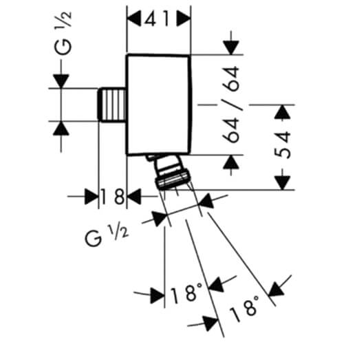 Шланговое подключение Hansgrohe Pura Vida 27414000