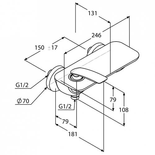 Смеситель для душа KLUDI Balance 527100575 хром