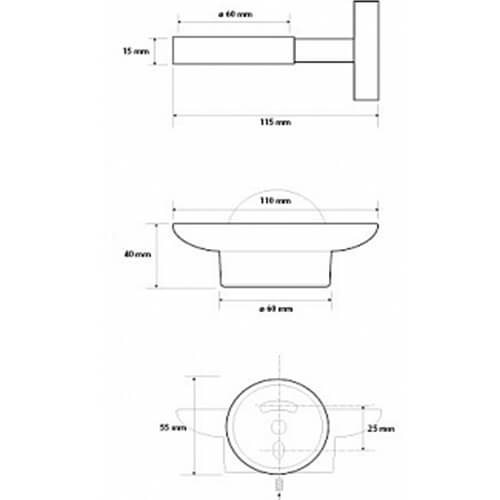 Мыльница стекло Dark Bemeta 104108040