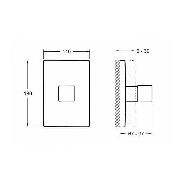 Переключатель потоков Square Jacob Delafon E75413-CP