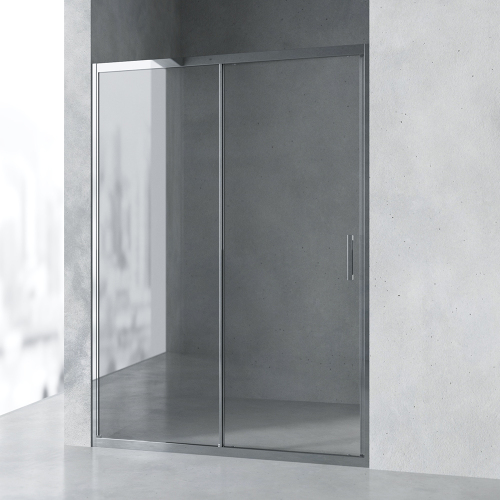 Душ/дверь 1400x1950 профиль Хром стекло Прозрачное раздвиж с доводчиком Easy Cleaning СТИЛЛ AVS
