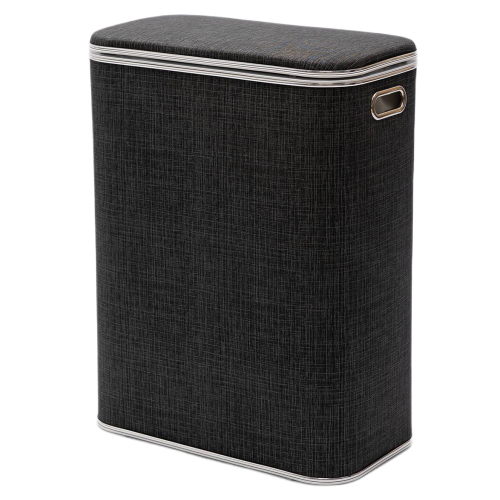 Корзина для белья Geralis BBH-B 45x25x60 темно-серая, кант хром