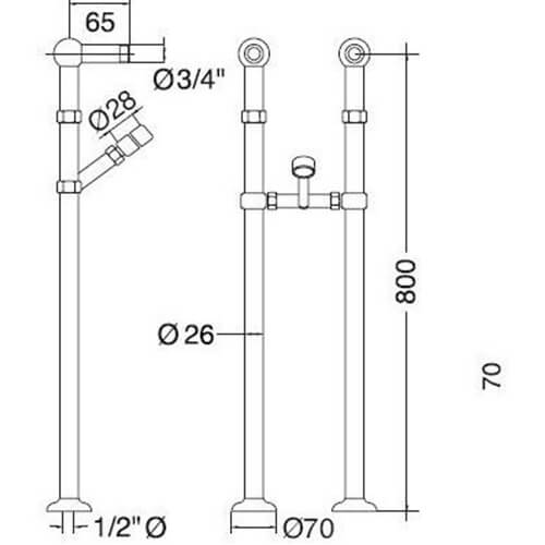 Колонны напольные Migliore ML.RIC-20.100.DO