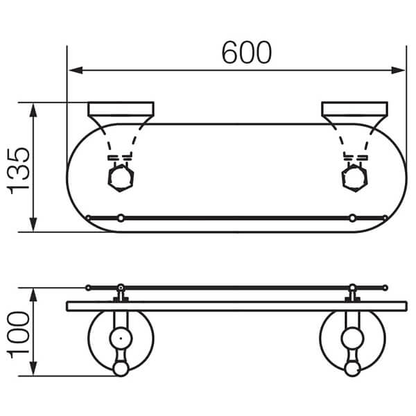 Полка 60см Gialetta Veragio VR.GIL-6411.BR