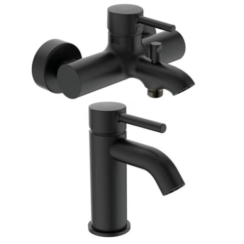 Комплект смесителей Ideal Standard Ceraline BC268XG+BC199XG черный матовый Комплект смесителей Ideal Standard Ceraline BC268XG+BC199XG черный матовый
