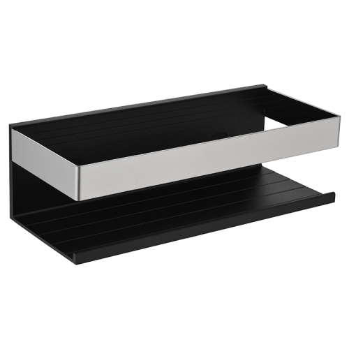 Полка AVS Hilla, 25 см, черный матовый/хром