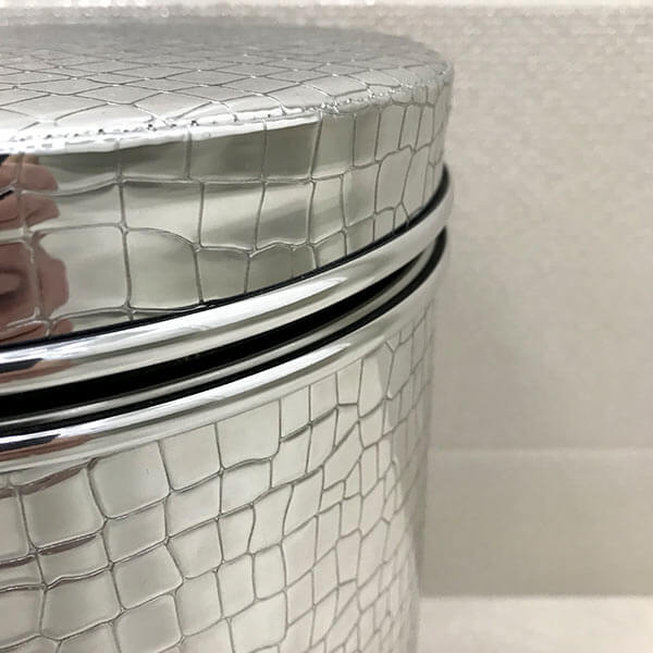 Ведро для мусора AVS серебро (крокодил) 5 л