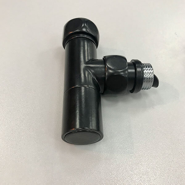 ZZ4708 Вентиль 3/4"х1/2" г/ш (пара) круг 9005 черный матовый TERMINUS