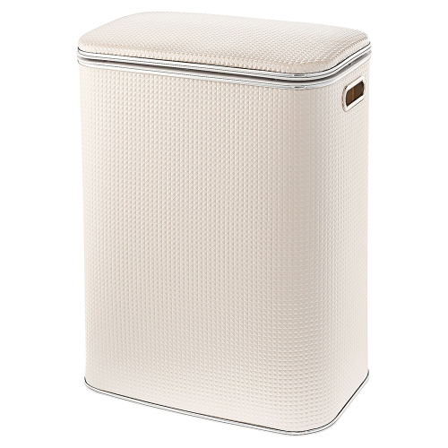 Корзина для белья Geralis NRWH-B 45x25 см белая/хром, с микролифтом