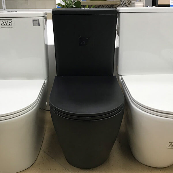 Унитаз-компакт AVS Сити безободковый, черный матовый