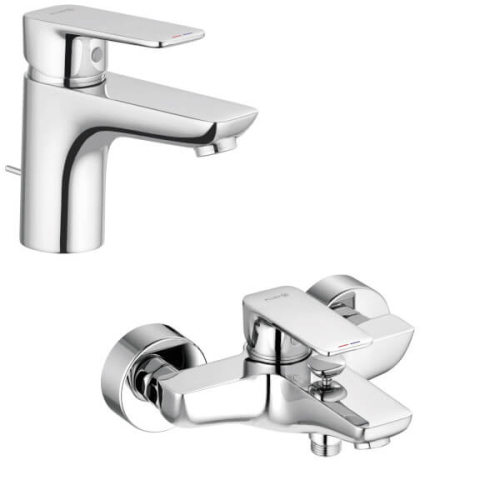 Комплект смесителей Kludi Pure&Style 403820575+406810575 хром Комплект смесителей Kludi Pure&Style 403820575+406810575 хром