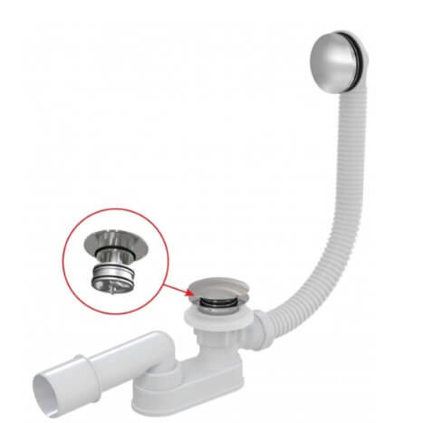 A507CKM-80 Сифон д/ван низкий, с тонк.рез не для стал.ванн ClicK-Clack AL хром ALCAPLAST A507CKM-80 Сифон д/ван низкий, с тонк.рез не для стал.ванн ClicK-Clack AL хром ALCAPLAST