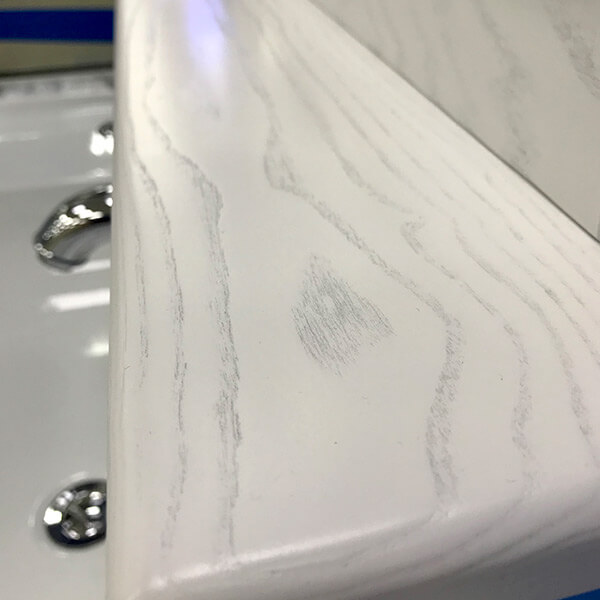 Зеркало ASB Wood Line Модерн 85 белое, патина серебро