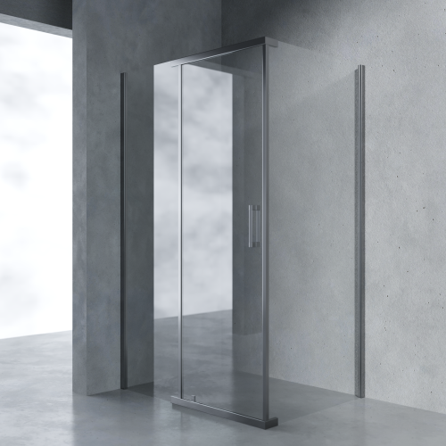 Душевой уголок AVS Фаворит 120x100 см профиль оружейная сталь, стекло прозрачное