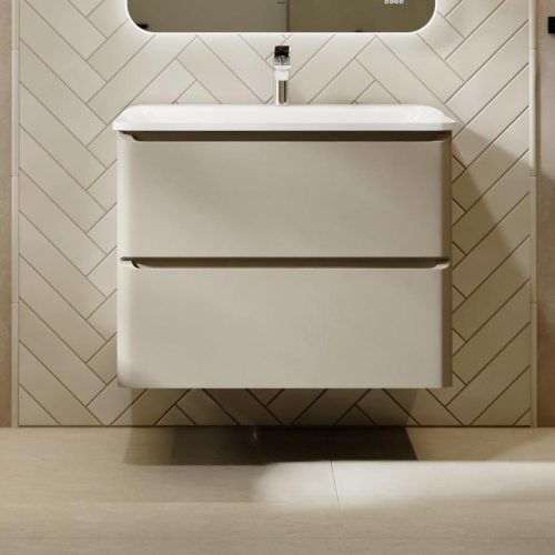 Тумба с раковиной RAVAL Welto 80 2 ящика, светло-коричневая Тумба с раковиной RAVAL Welto 80 2 ящика, светло-коричневая