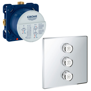 Переключатель потоков встраиваемый с монтажной частью Grohtherm SmartControl Grohe 29127000+35600000