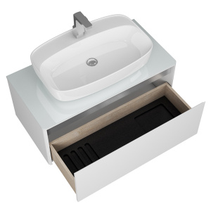 Тумба 900 1ящ + Пенал Белый мат Hanna DIBORG Тумба 900 1ящ + Пенал Белый мат Hanna DIBORG