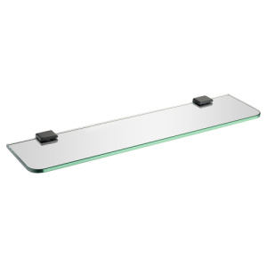 Полка AVS Swart, 50 см, стекло/черный матовый Полка AVS Swart, 50 см, стекло/черный матовый