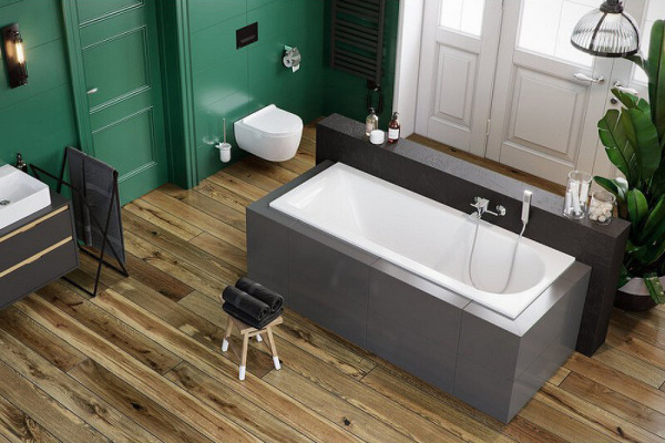 Акриловая ванна Excellent Aurum 170x70 белая, с каркасом