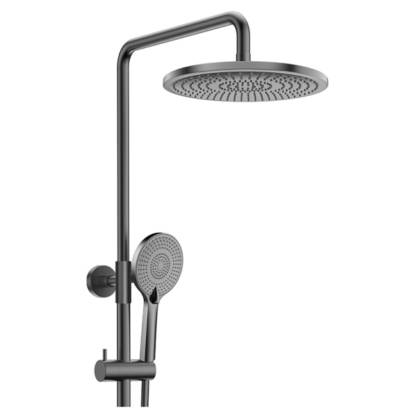 Душевая стойка с изливом AVS Elegant оружейная сталь