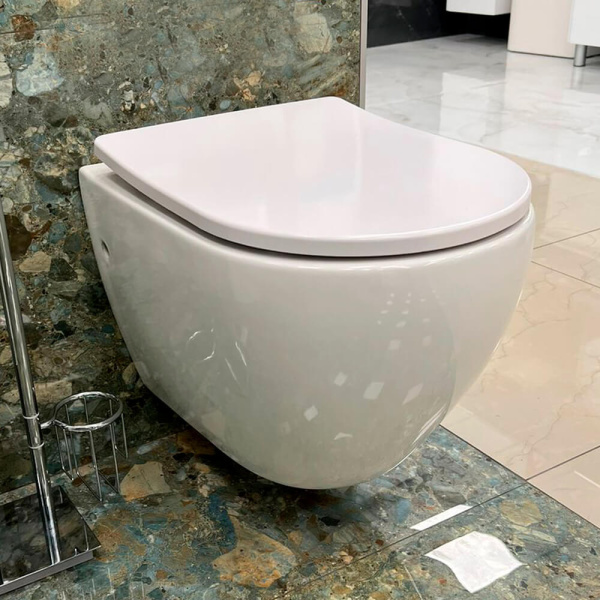 Унитаз подвесной BelBagno Sfera-R BB513CH+BB2031SC безободковый с микролифтом