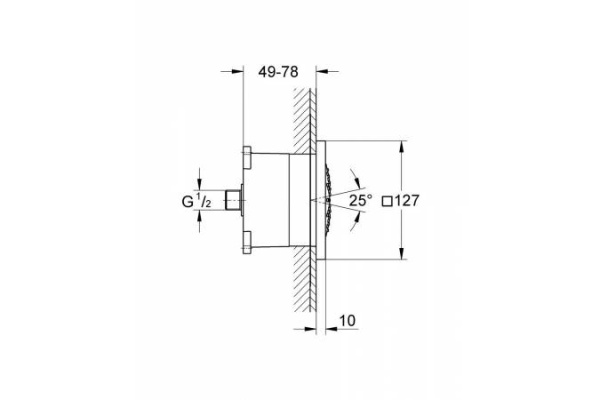27251000 Боковой душ 1 реж хром GROHE