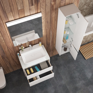 Тумба 700 2ящ + Пенал Белый мат Hanna DIBORG Тумба 700 2ящ + Пенал Белый мат Hanna DIBORG