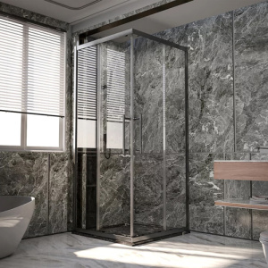 Душевой уголок Veconi Premium Trento PTC-20GR 80х80 профиль графит брашированный, стекло прозрачное