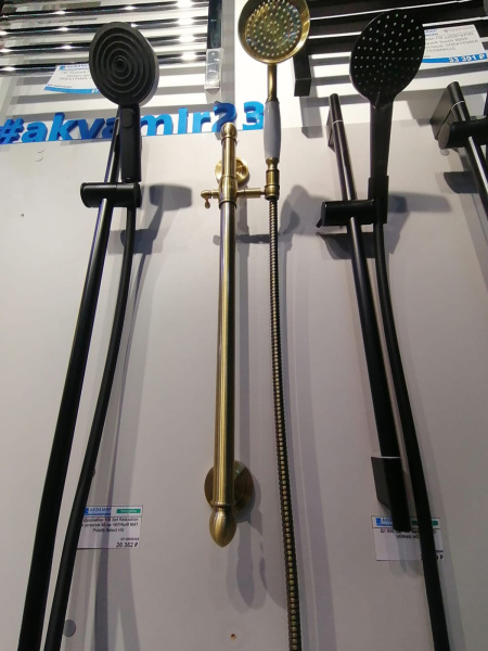 КОМПЛЕКТ Душевая cтойка+ ручной душ+ шланг БРОНЗА ESKO