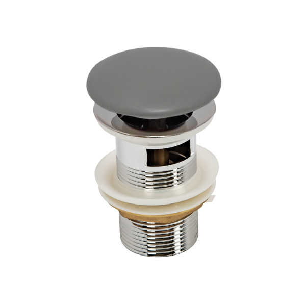 Рукомойник AVS Грэйс 37x25 R, цементно-серый матовый с донным клапаном