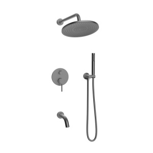 Душевой комплект AVS Slimmer 4в1 оружейная сталь
