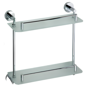 Полочка стеклянная двойная Omega Bemeta 104202122 Полочка стеклянная двойная Omega Bemeta 104202122