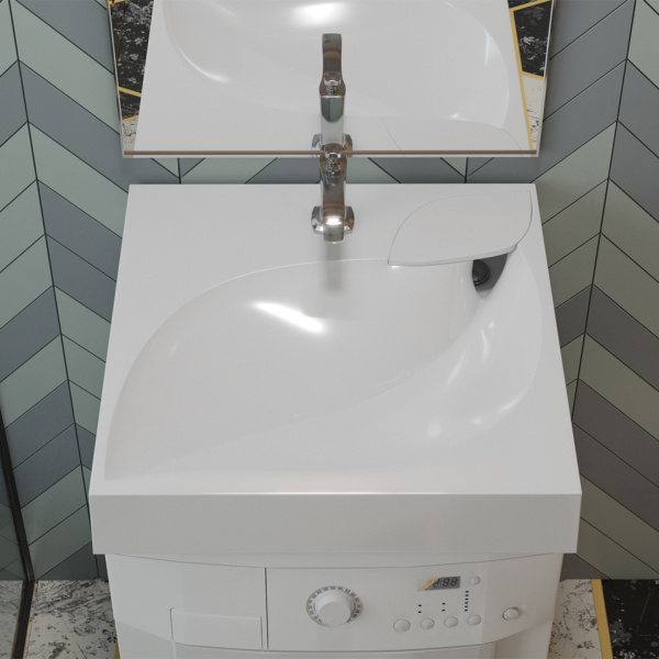 Раковина Madera List 4627173210553 60x60 белая с кронштейнами