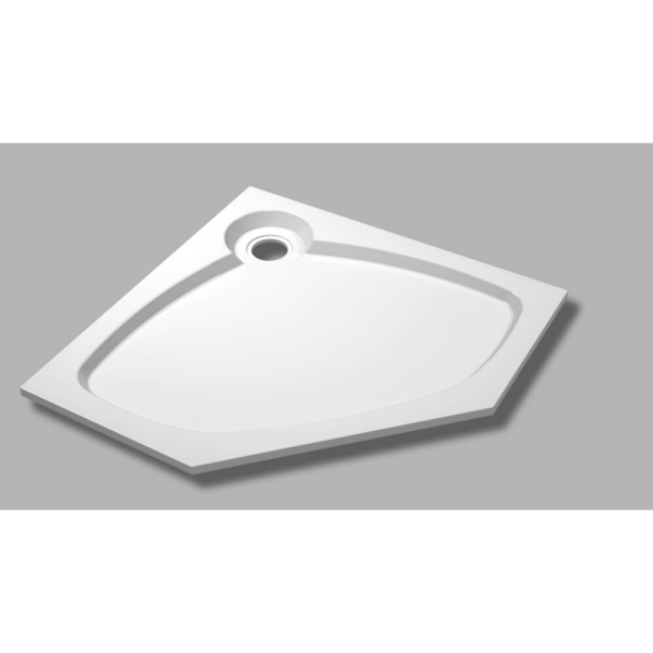Поддон для душа Cezares Tray S 100x100 белый, пятиугольный, искуственный мрамор, без сифона