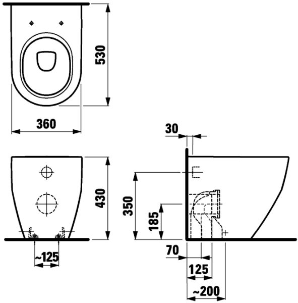 Унитаз Pro New Laufen 8.2295.2.000.000.1 Унитаз Pro New Laufen 8.2295.2.000.000.1