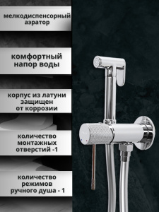 Гигиенический душ со смесителем AVS Seeme хром Гигиенический душ со смесителем AVS Seeme хром