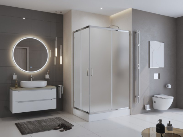 Душевой уголок BelBagno Uno UNO-195-AH-2-100/80-P-Cr 100х80 профиль хром, стекло рифленое Душевой уголок BelBagno Uno UNO-195-AH-2-100/80-P-Cr 100х80 профиль хром, стекло рифленое
