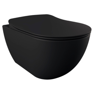 Унитаз подвесной Creavit Free FE322-11SM00E-0000 безободковый, черный матовый